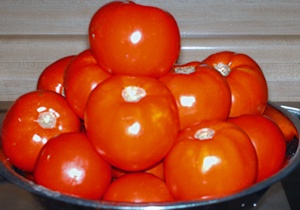Tomatoes in colander