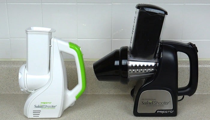 Side by side: The Presto Salad Shooter and the Presto Professional Salad Shooter