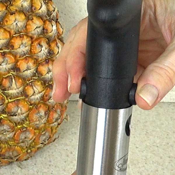 Snapping handle onto Pineapple Corer cylinder