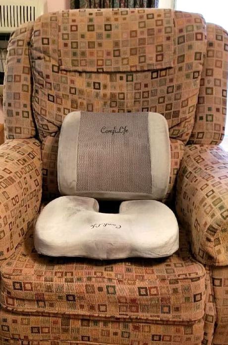 Recliner with ComfiLife Seat Cushion and Lumbar Pillow